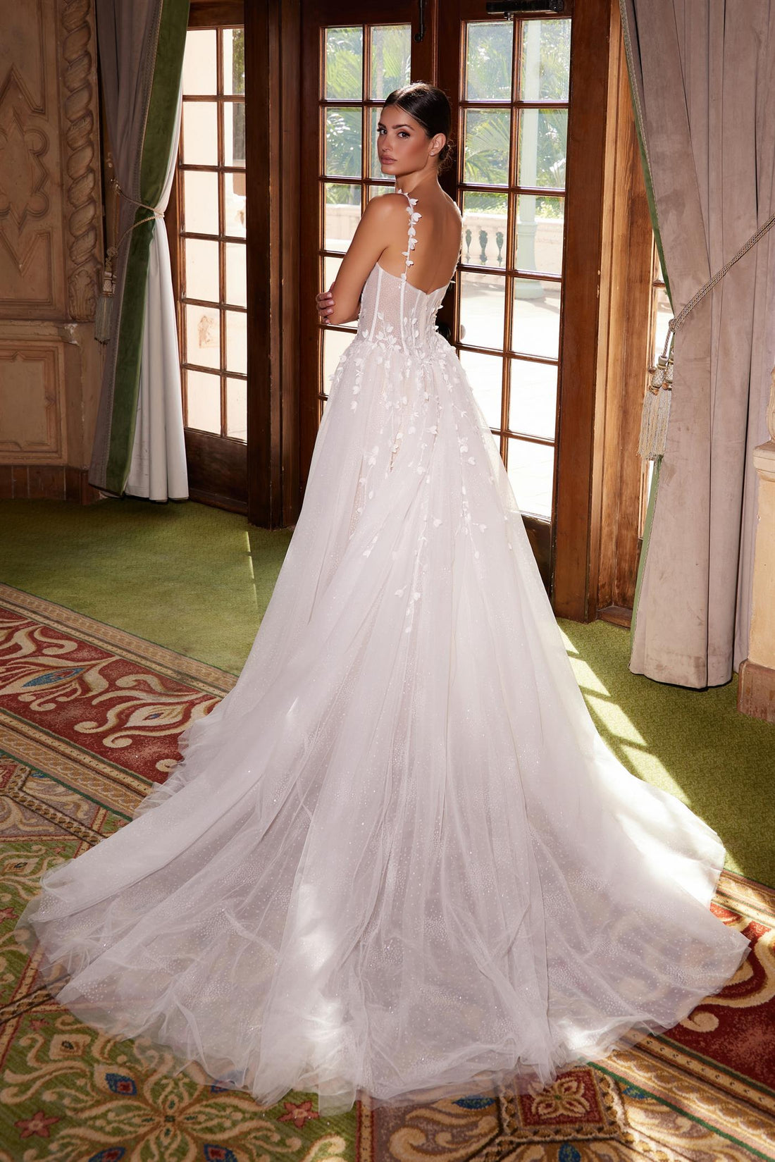 Long A Line Layered Wedding Dress A-line Gown Luxurious Weddings