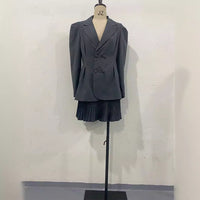 Breasted Puff Sleeve Suit Jacket And Skirt Suit Luxurious Weddings