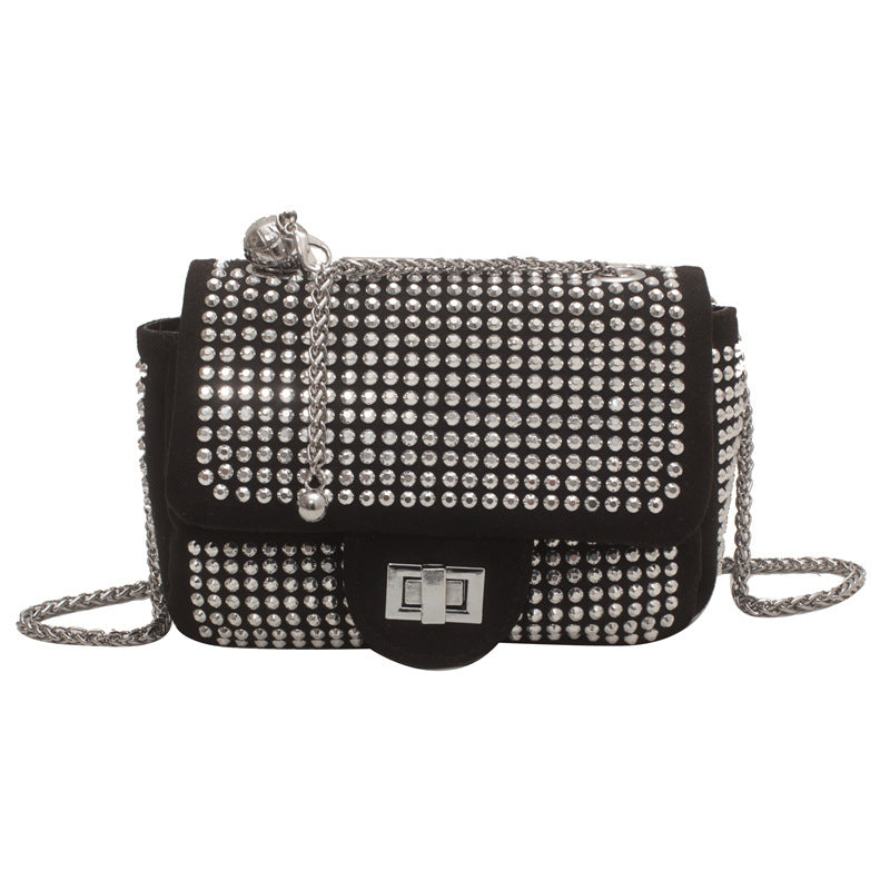 Diamond Chain Bag with Inlaid Diamonds