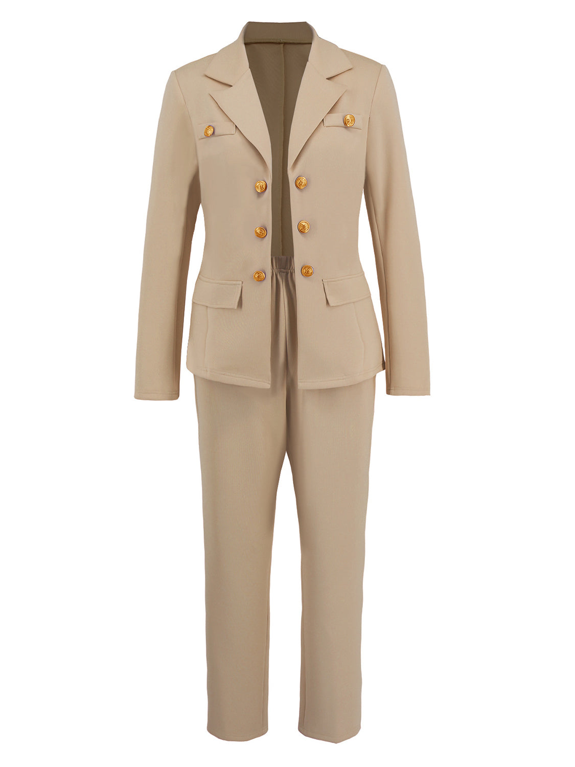 Lapel Collar Long Sleeve Blazer and Pants Set suit sets Luxurious Weddings