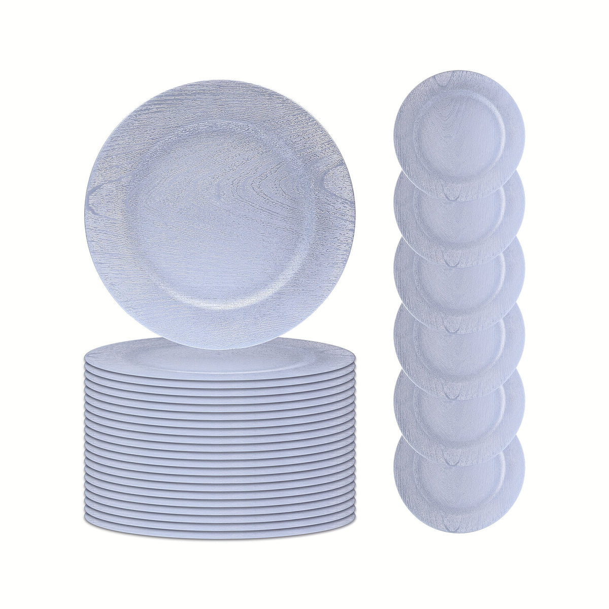 40pcs Elegant Round Plastic Charger Plates Tableware Luxurious Weddings