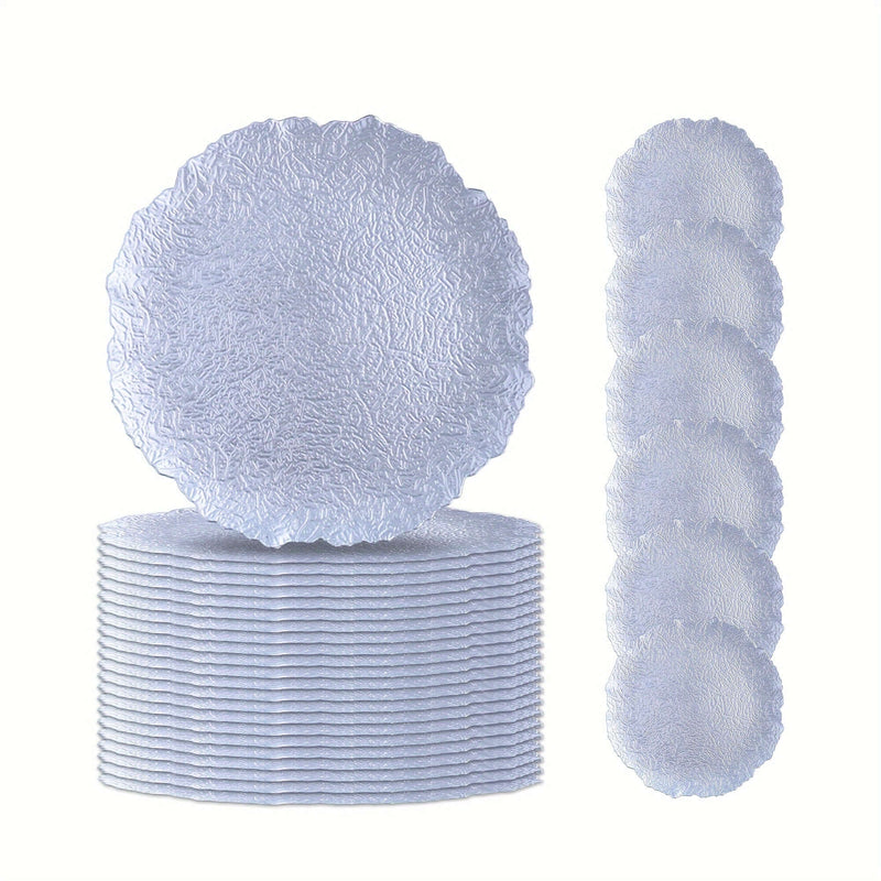 50 Silvery Charger Plates for Elegant Dining tableware Luxurious Weddings