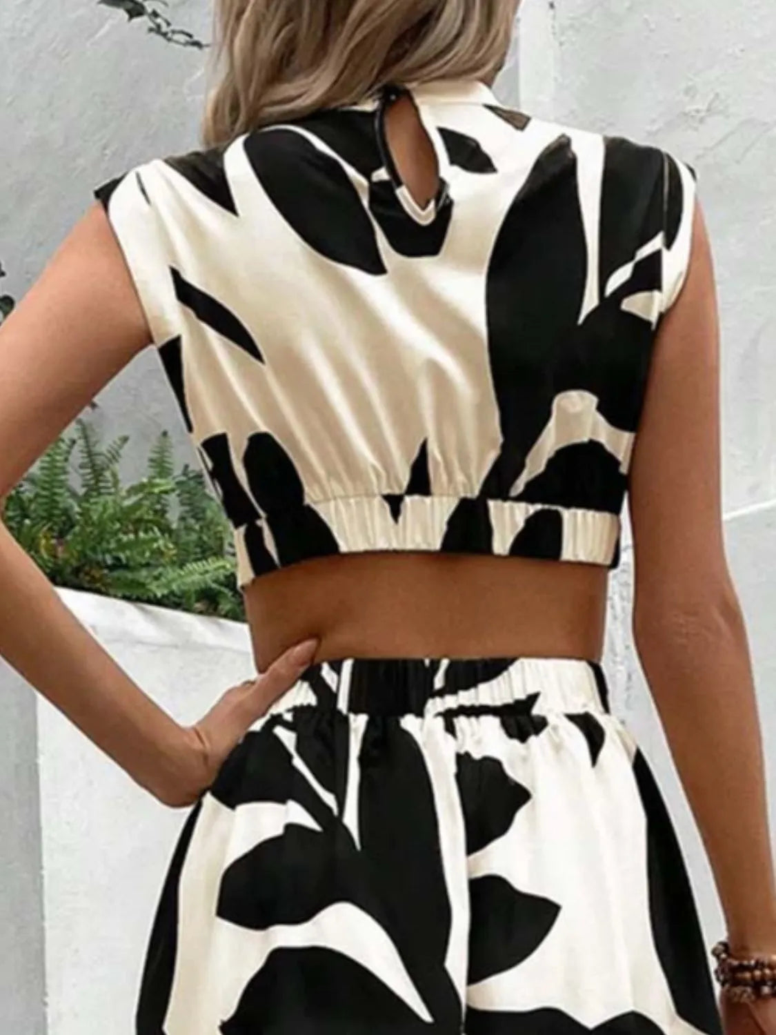 Cutout Printed Cap Sleeve Midi Dress Summer Dress Luxurious Weddings