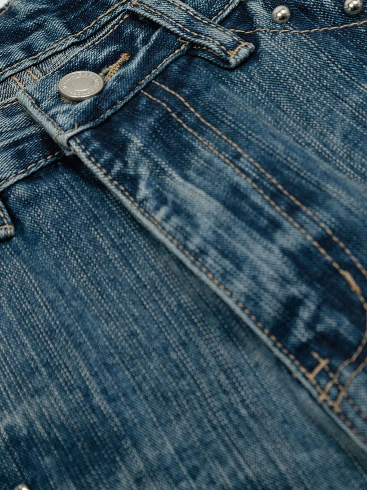 Men's Wide-Leg Vintage Wash Jeans Jeans Luxurious Weddings