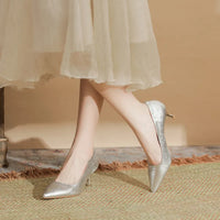 Point Toe Kitten Heels Pumps Bridal Shoes Luxurious Weddings