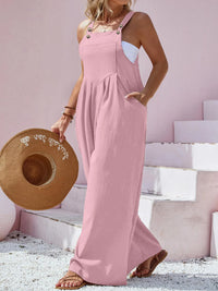 Plus Size Square Neck Wide Leg Overalls Plus size Luxurious Weddings