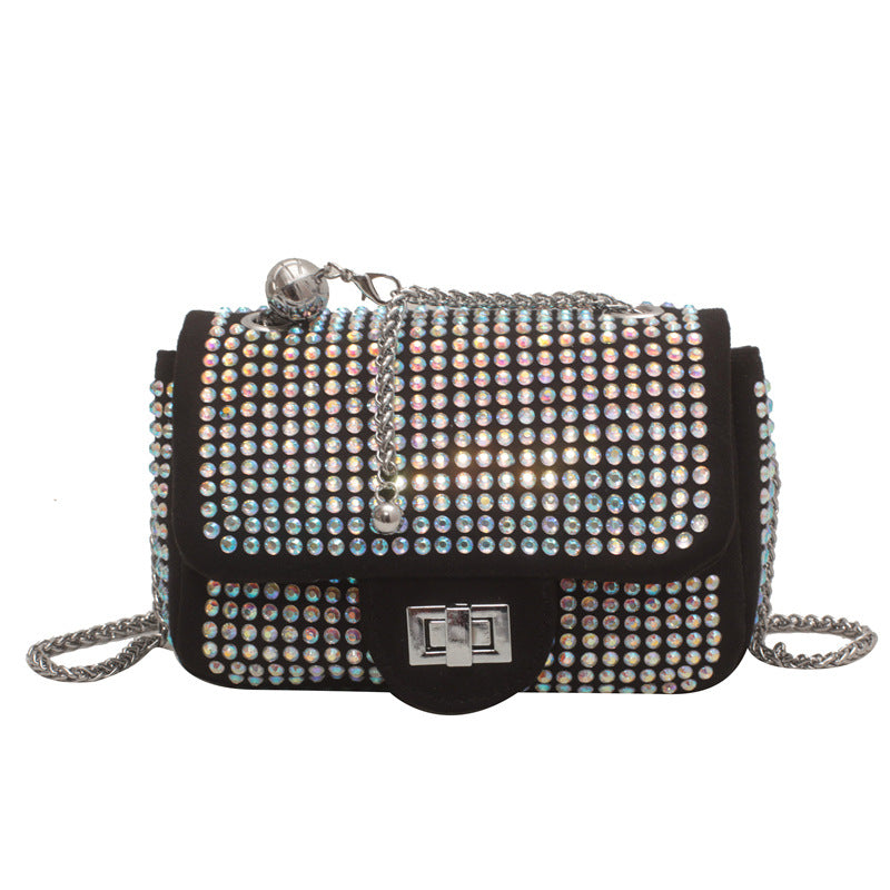 Diamond Chain Bag with Inlaid Diamonds