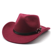 60cm Woolen Fedora Hat | Burgandy