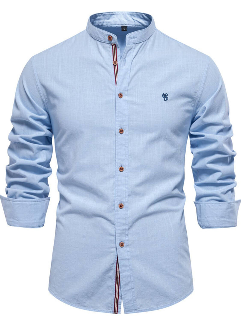 Men's Full Size Button Down Embroidered Shirt Plus Size Shirt Luxurious Weddings