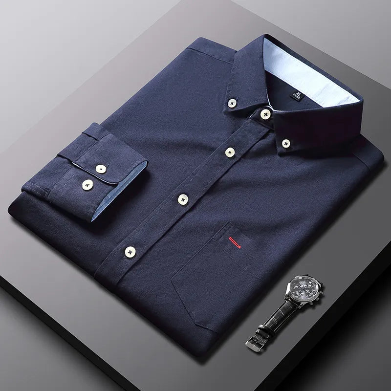 Men's Plus Size Button Down Long Sleeve Shirt mens shirt Luxurious Weddings