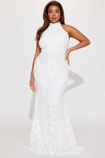 Luxe Feeling Sequin Gown - White