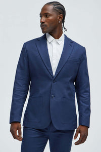 Elevate Your Style with the Travis Solid Texture Blazer Men's Blazer Luxurious Weddings