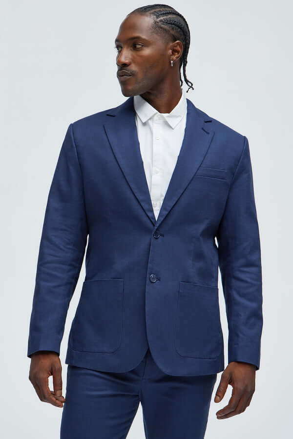 Elevate Your Style with the Travis Solid Texture Blazer Men's Blazer Luxurious Weddings