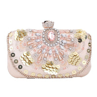 Luxurious diamond beading rhinestone clutch bag for women, perfect for weddings and evening events.