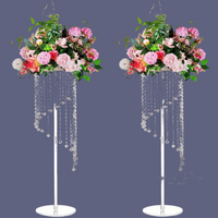 Acrylic Vase Stands - Elegant Wedding Centerpieces - 2 Pcs