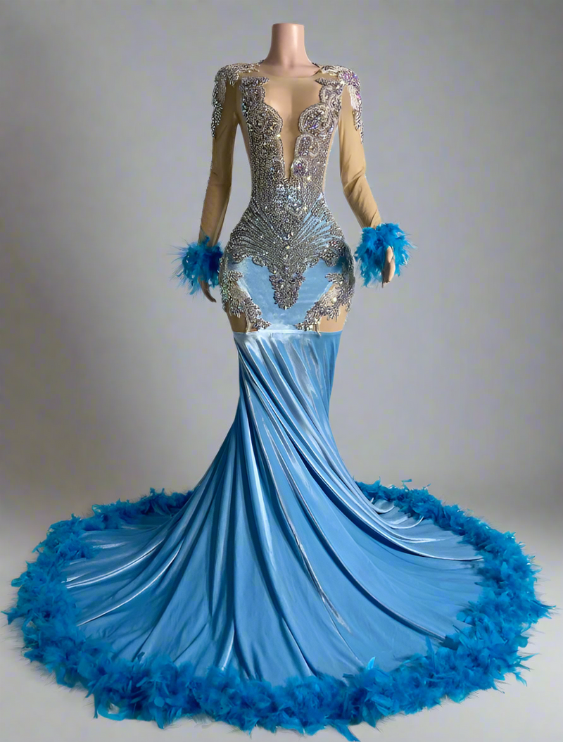 Crystal Beading Sleeveless Designer Rhinestone dress