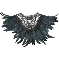 Feather shawl gothic cosplay ball accessories Shawl Luxurious Weddings