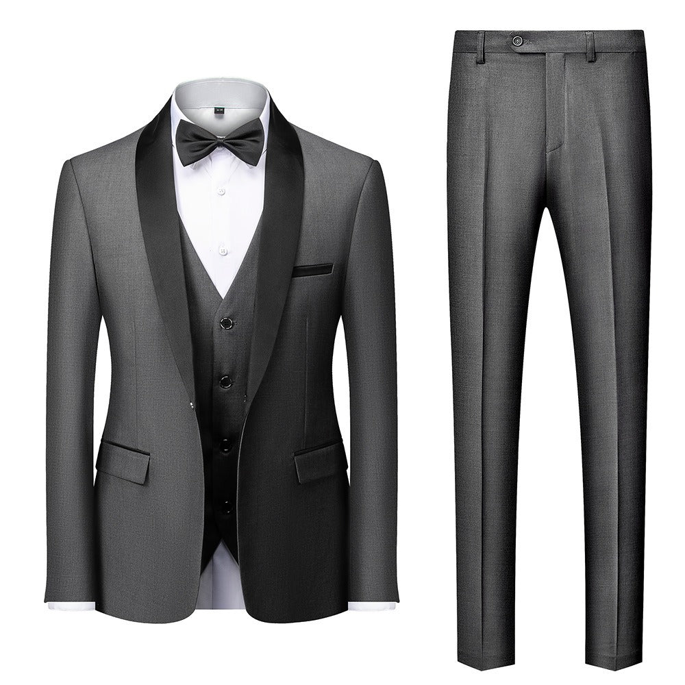 Groomsmen Wedding Suits Shawl Lapel Tuxedos Luxurious Weddings