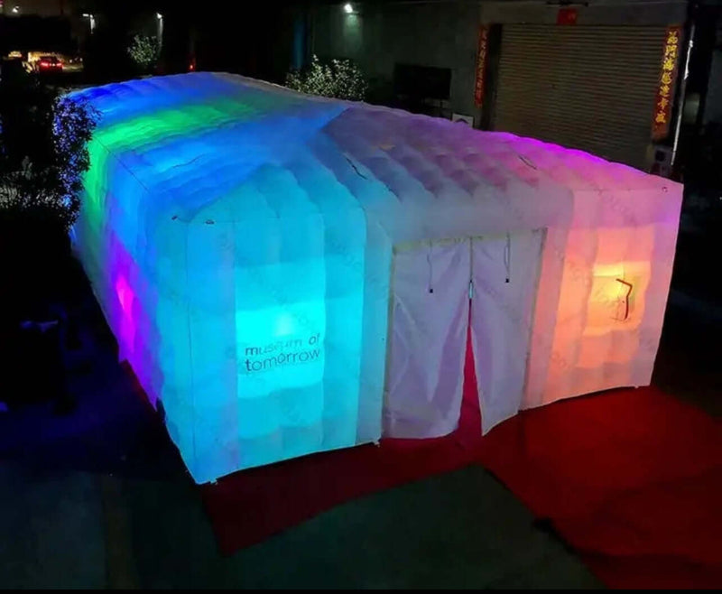 Inflatable Cube Tent with LED Lights Led inflatable tent Luxurious Weddings