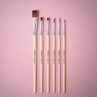 Make-up-Pinsel, 6 Stück, Log Pole, bemalter Nail Art-Make-up-Pinsel 