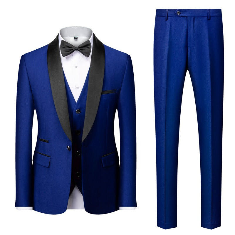 Groomsmen Wedding Suits Shawl Lapel Tuxedos Luxurious Weddings