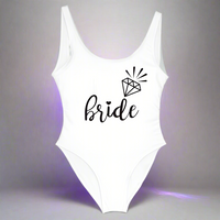 Bachelorette Party One Piece Swimsuit Bride Squad