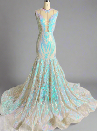 Custom Sparkly Evening Dresses Sequins