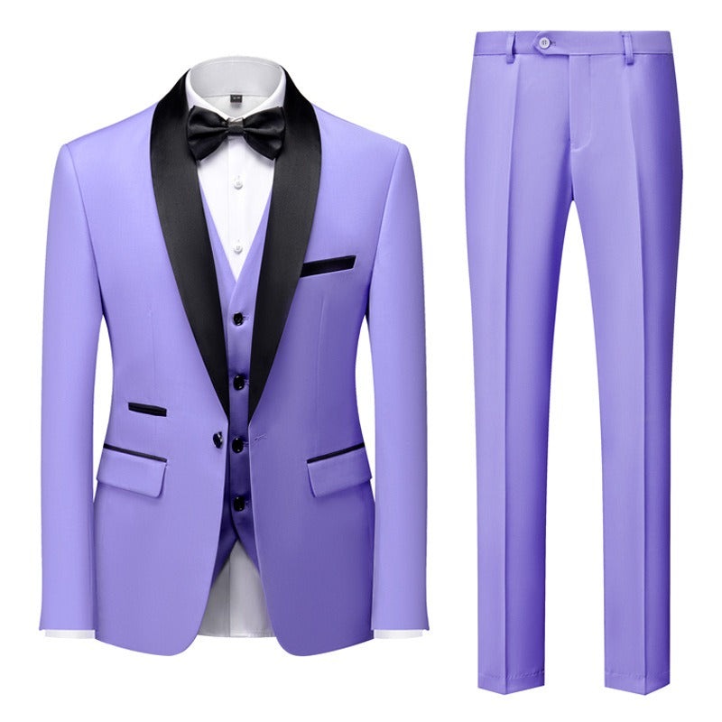 Groomsmen Wedding Suits Shawl Lapel Tuxedos Luxurious Weddings