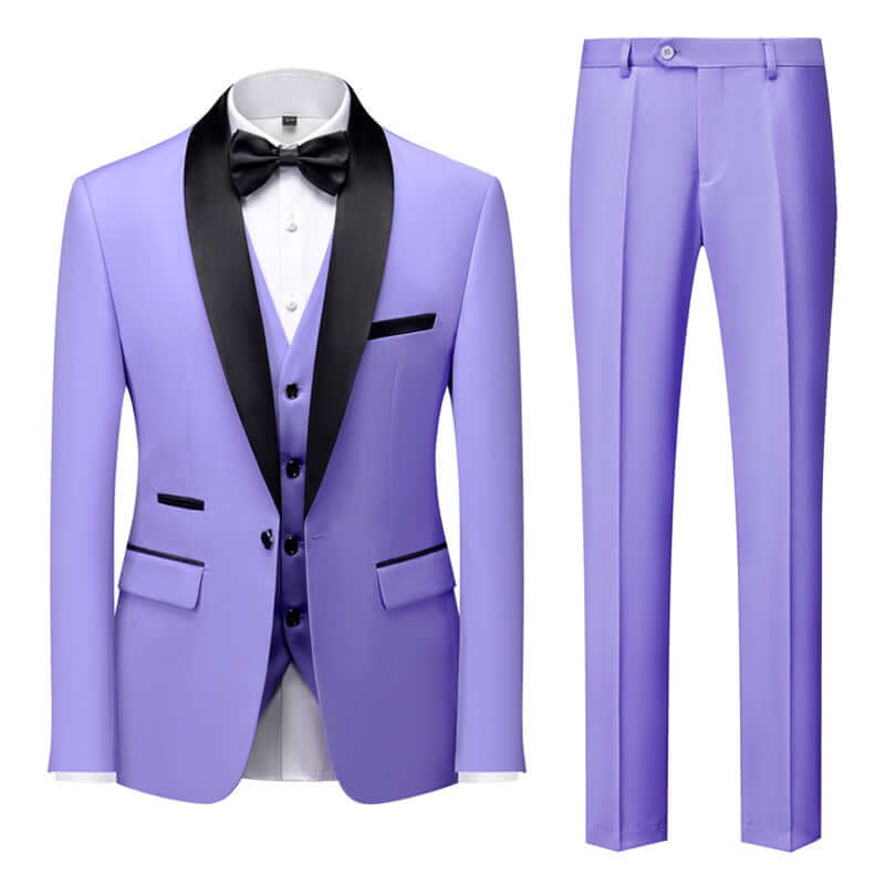 Groomsmen Wedding Suits Shawl Lapel Tuxedos Men's Suits Luxurious Weddings