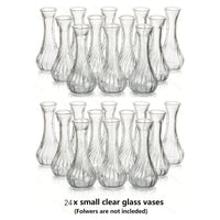 Set of 24 Vintage Mini Glass Bud Vases vases Luxurious Weddings