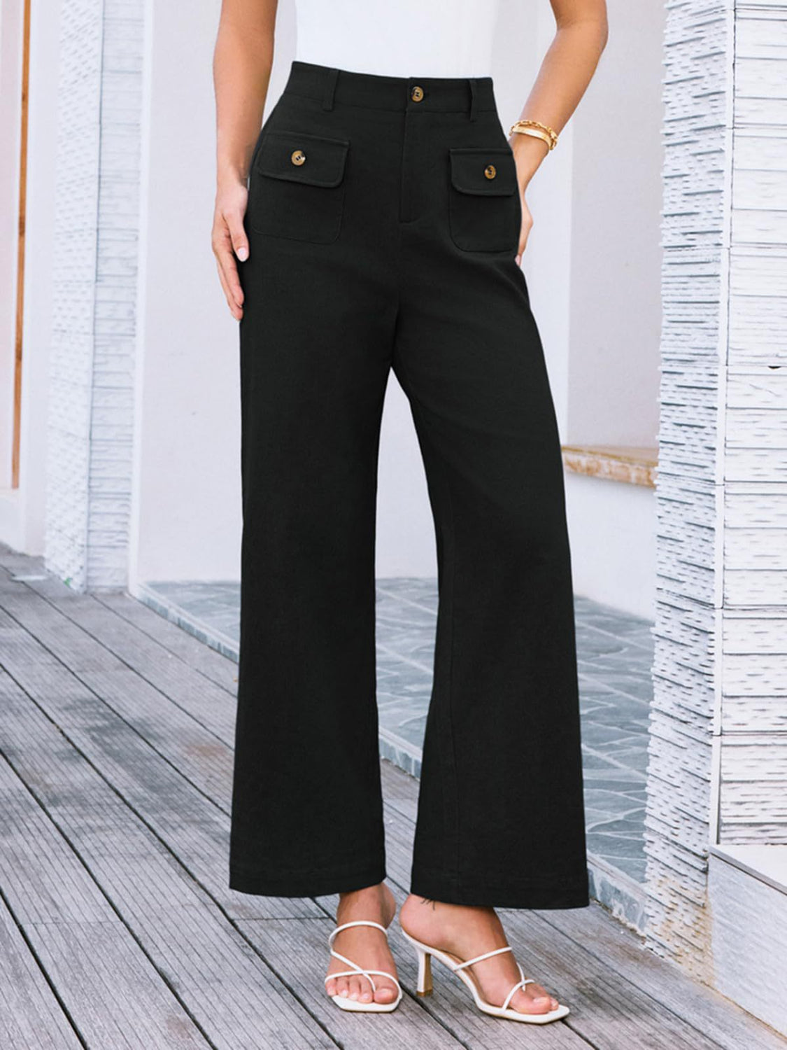 High Waist Wide Leg Pants Pants Luxurious Weddings