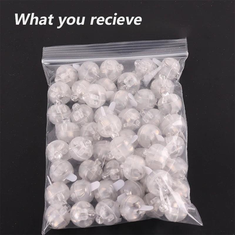a bag filled with lots of white plastic balls