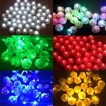 a bunch of different colored lights on a table