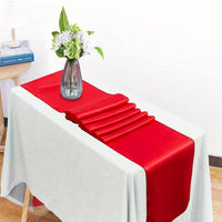 10-Pack Colorful Satin Table Runners - Perfect for Weddings, Luxurious Weddings