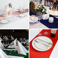 10-Pack Colorful Satin Table Runners - Perfect for Weddings, - Luxurious Weddings