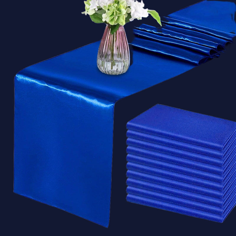 10-Pack Colorful Satin Table Runners Table Runner Luxurious Weddings