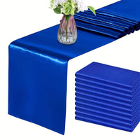 10-Pack Colorful Satin Table Runners - Perfect for Weddings, - Luxurious Weddings