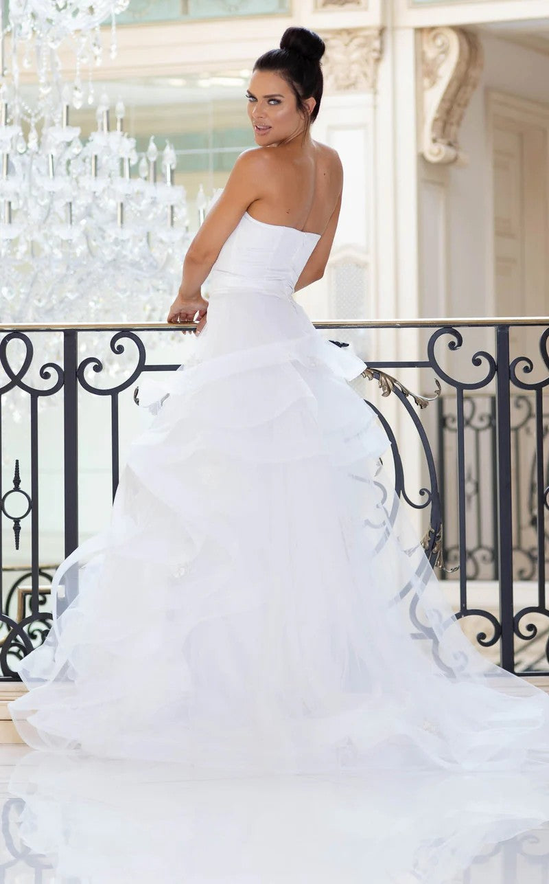 Long Layered Wedding Dress Wedding gown Luxurious Weddings