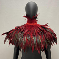 Feather cape scarf chicken feather fake collar shawl Luxurious Weddings