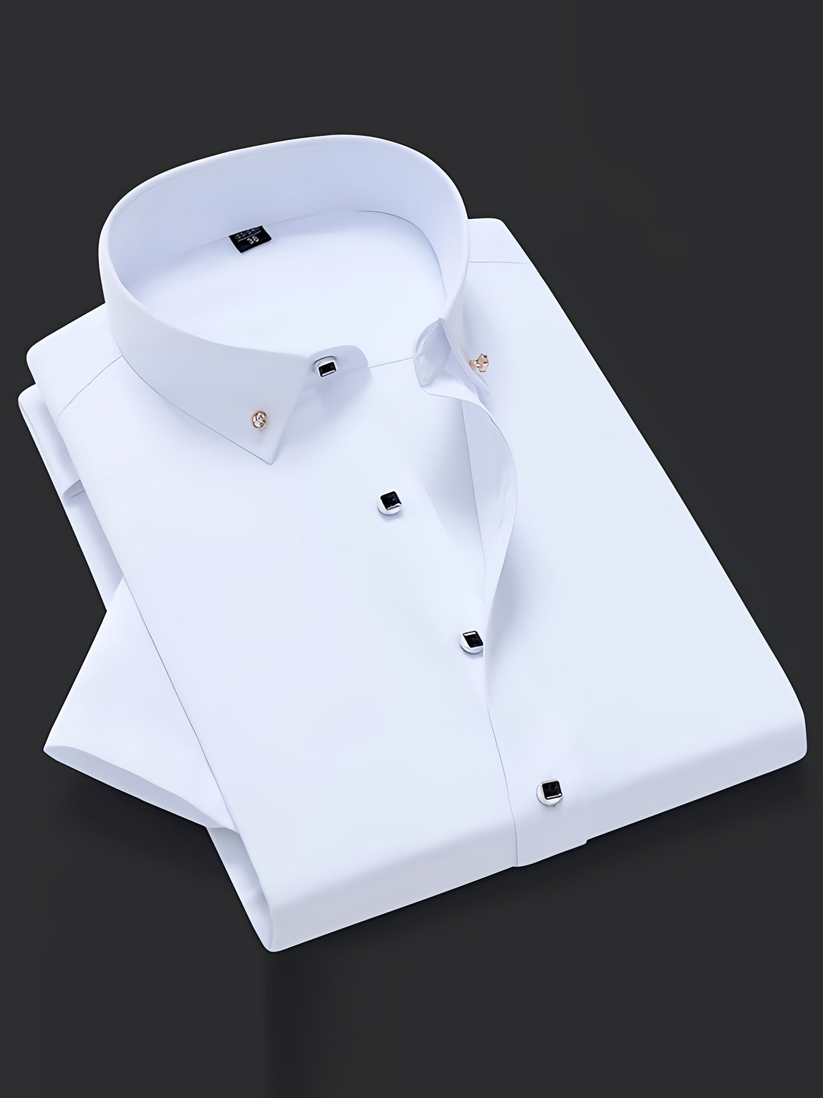 a white shirt on a black background