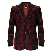 BAROCCO Men's Duke Rhinestone Design Blazer | Black/Red Men's Blazer Luxurious Weddings