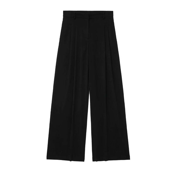 Women's Pleated Decorative High Waist Wide Leg Pants Hanging Collar Vest women's suit Luxurious Weddings