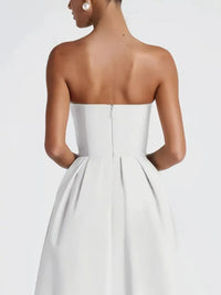 Solid Color Tube Midi Dress Summer Dress Luxurious Weddings