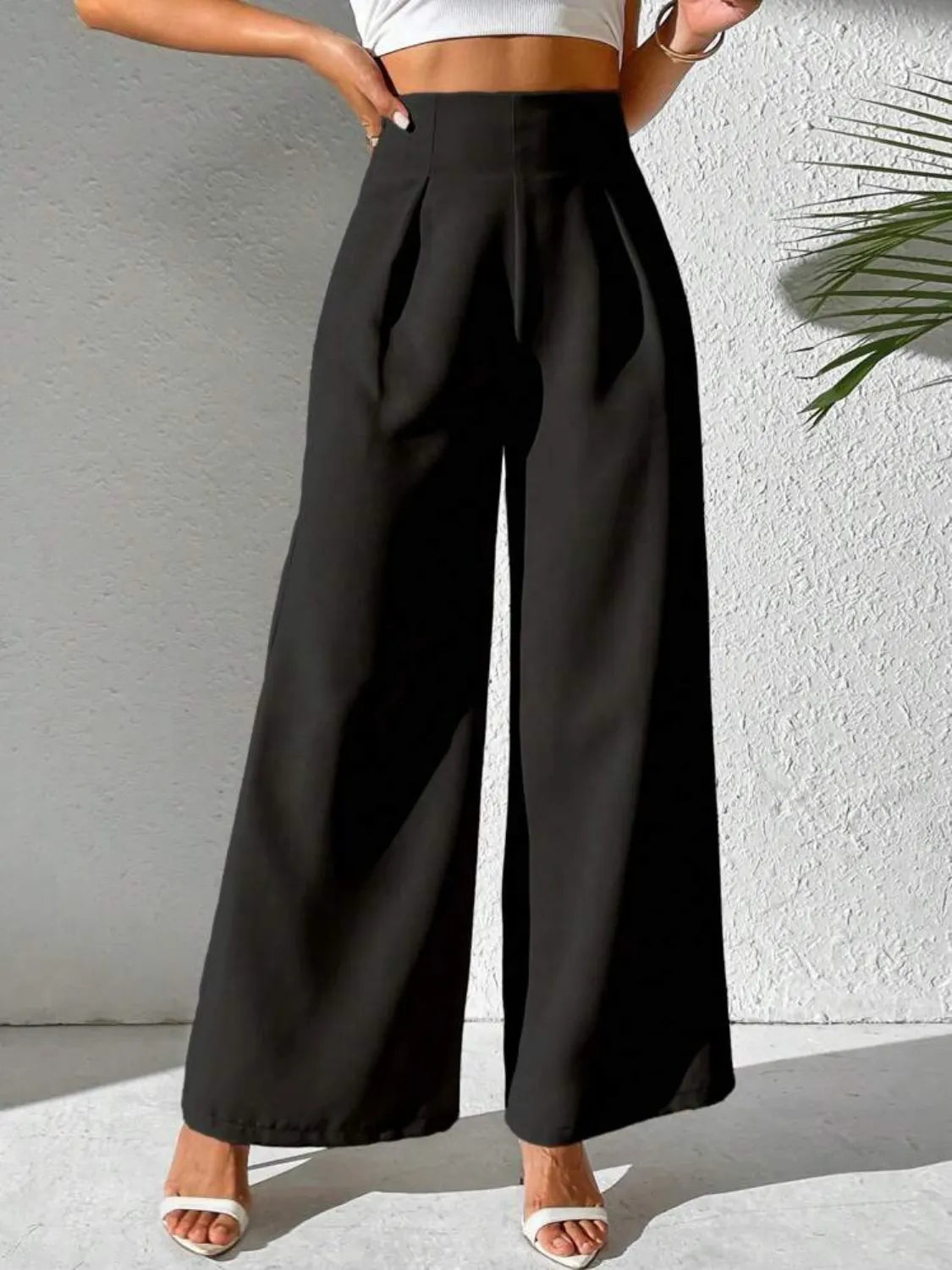 Wide Leg High Waist Pants Pants Luxurious Weddings