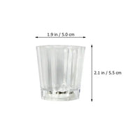 a glass with measurements for the size of it