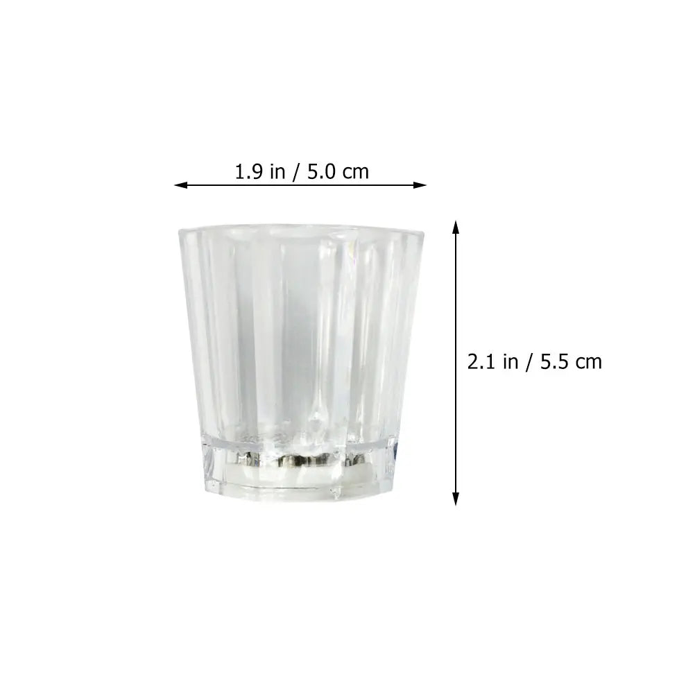a shot glass with measurements for it