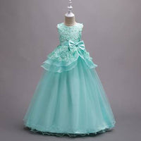 Girls flower long princess dress Luxurious Weddings