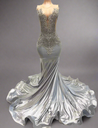 Sky Blue Ball Gown Prom Dress