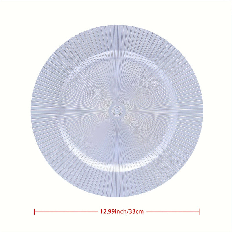 50 Silvery & Golden Charger Plates for Exquisite Table Tableware Luxurious Weddings