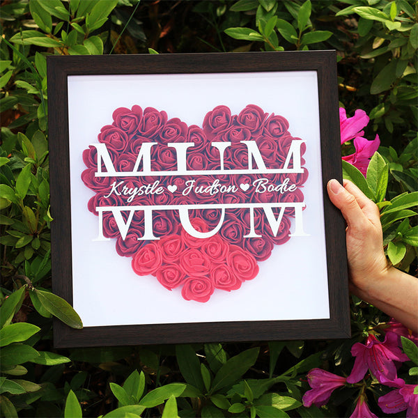 Customised Love Flower Photo Frame Mother's Day Gift Luxurious Weddings